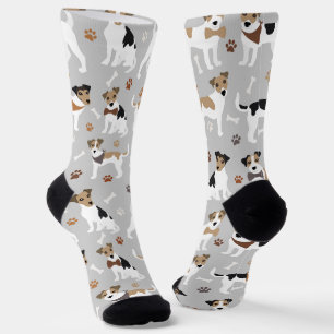 Jack Russell Terrier Paws and Bones Socks Socken