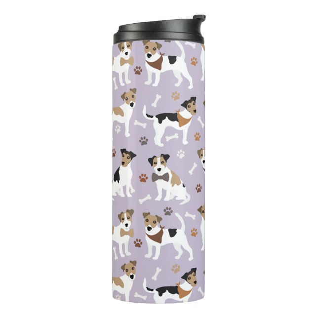 Jack Russell Terrier Paws and Bones Thermal Tumble Thermosbecher (Nach links gedreht)