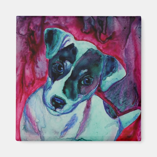 Jack Russell Terrier Pup Magnet - "Julep" (Vorne)