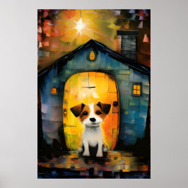 Jack Russell Terrier Puppy in seinem gemütlichen H Poster