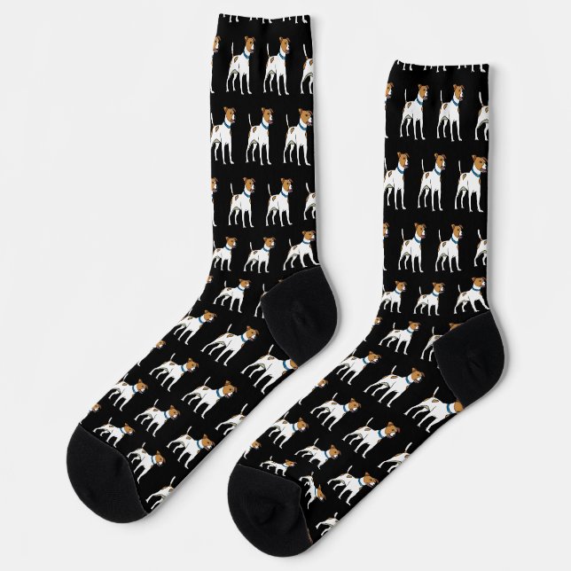 Jack Russell Terrier Socken (Linkes Detail)