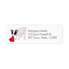 Jack Russell Terrier Valentine Address Labels