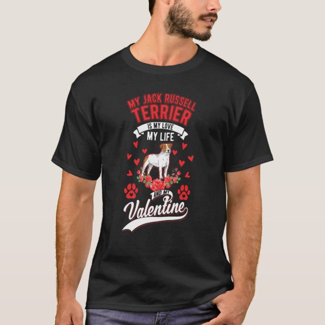 Jack Russell Terrier Valentine's Day Jack Russell T-Shirt (Vorderseite)