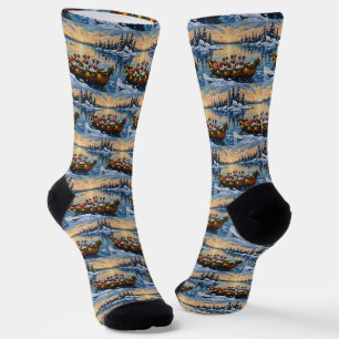 Jack Russell Terrier Weihnachtsboot Urlaub Socken