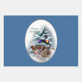 Jack Russell Terrier Weihnachtsgeschenke Geschenkpapier Set