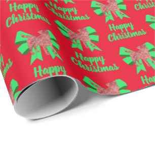 Jack Russell Terrier Weihnachtshund & grüner Schle Geschenkpapier