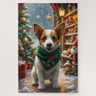 Jack Russell Terrier Weihnachtskunst