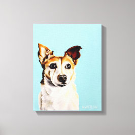 Jack Russell Terrier Whimsical Oil Painting Leinwanddruck