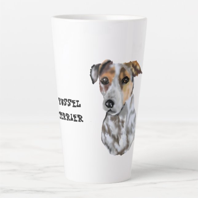 Jack Russell Terrier White Milchtasse (Vorderseite)