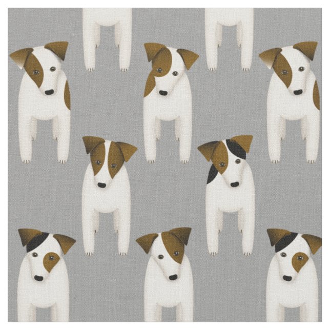 Jack Russell Terriers gute Hunde stehend gewartet Stoff (Nahaufnahme)