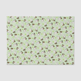 Jack Russell Terriers Hundsmuster Minze Seidenpapier