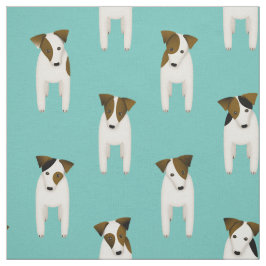 Jack Russell Terriers niedliche Hunde Muster Stoff