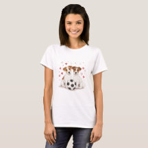 Jack Russell Terriers with soccer ball for Valenti