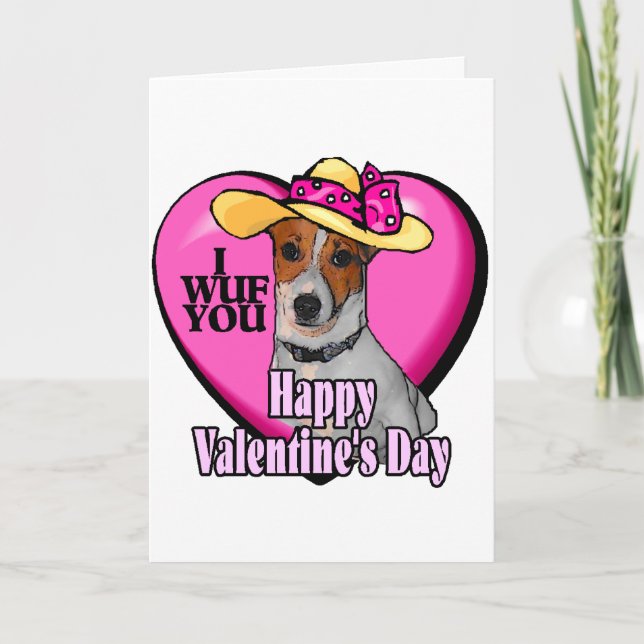 Jack-Russell-TerrierValentines Feiertagskarte (Vorderseite)