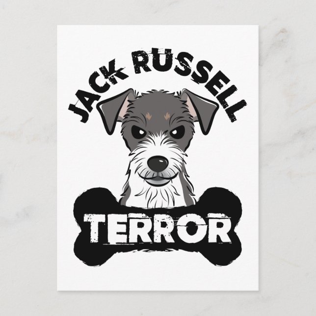 Jack Russell Terror Funny Parsons Terrier Dog Postkarte (Vorderseite)