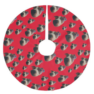Jack Russell Tree Skirt Polyester Weihnachtsbaumdecke