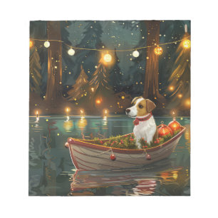 Jack Russell Weihnachts-Festreise Notizblock