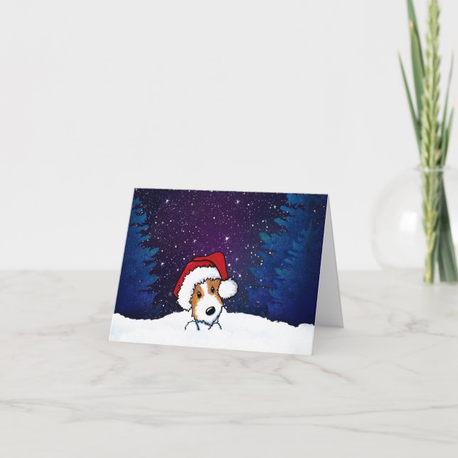 Jack Russell Weihnachtskarte Feiertagskarte (Vorderseite)