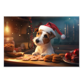 Jack Russell Weihnachtskochtopf Festlicher Feierta Fotodruck