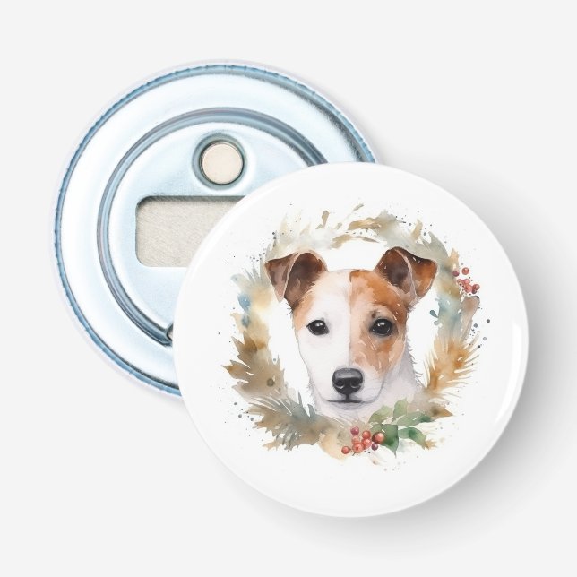 Jack Russell Weihnachtsmann Festliche Jungfrau Flaschenöffner (Vorderseite)
