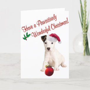 Jack-Russell-Weihnachtswünsche Feiertagskarte