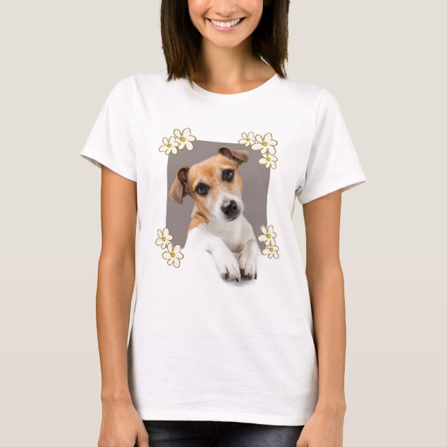 Jack Russell Welppy Floral Cute Adorable T-Shirt (Vorderseite)