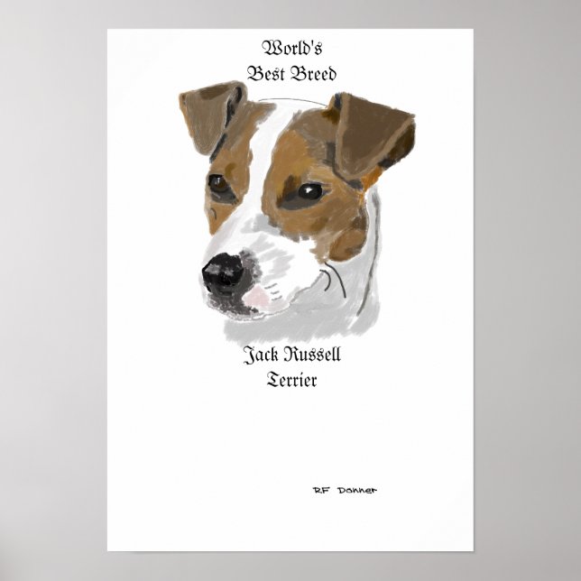 Jack Russell Weltbeste Rasse Poster (Vorne)