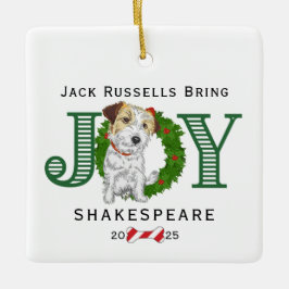 Jack Russells bringt Freude Keramikornament