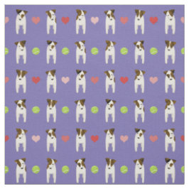 Jack Russells Herz Tennisbälle periwinkle Stoff