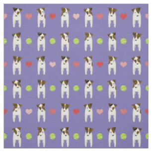 Jack Russells Herz Tennisbälle periwinkle Stoff