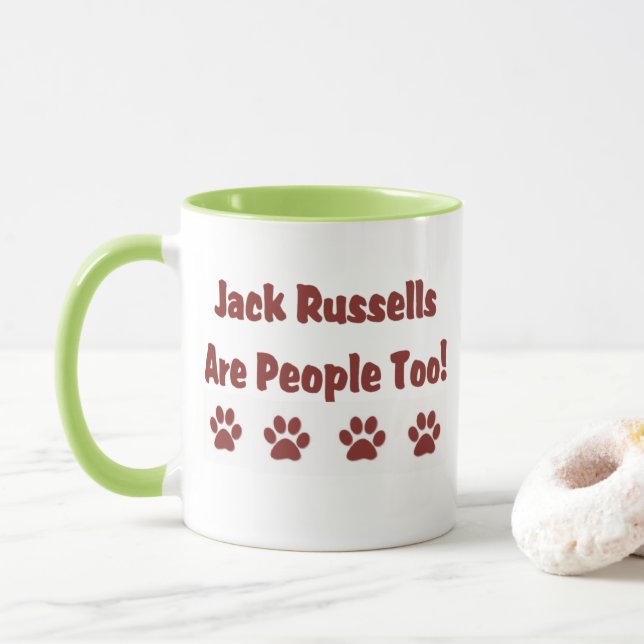 Jack Russells sind Menschen zu Tasse (Mit Donut)