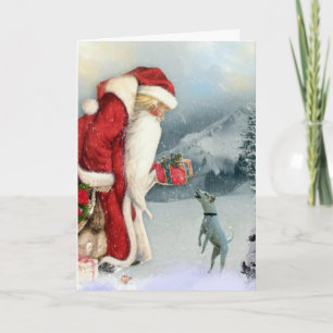 Jack-Russellterrier-u. -vater-Weihnachten Feiertagskarte