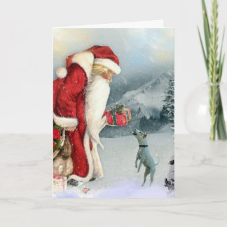 Jack-Russellterrier-u. -vater-Weihnachten Feiertagskarte