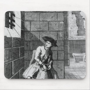 Jack Shepperd in Newgate Gefängnis, 1724 Mousepad