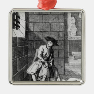 Jack Shepperd in Newgate Gefängnis, 1724 Silbernes Ornament