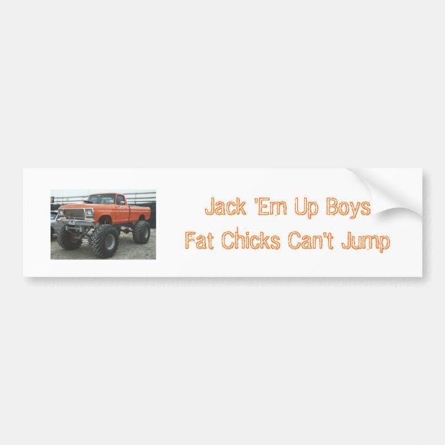 Jack sie herauf Jungen-fette Küken… Autoaufkleber (Vorne)