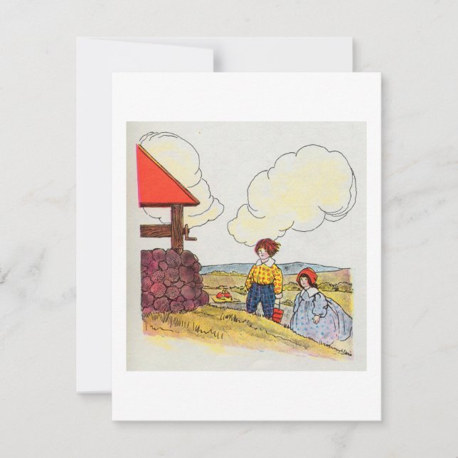 Jack und Jill gingen den Hügel hinauf Einladung (Vorderseite)