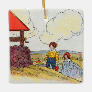 Jack und Jill gingen hinauf zum Kinderzimmer Rhyme Keramikornament