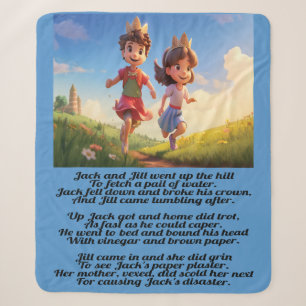 Jack und Jill - Kinderzimmer Rhyme Sherpa Blanket Sherpadecke