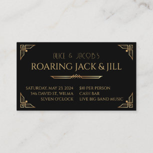 Jack und Jill Stag und Doe Art Deco Tickets