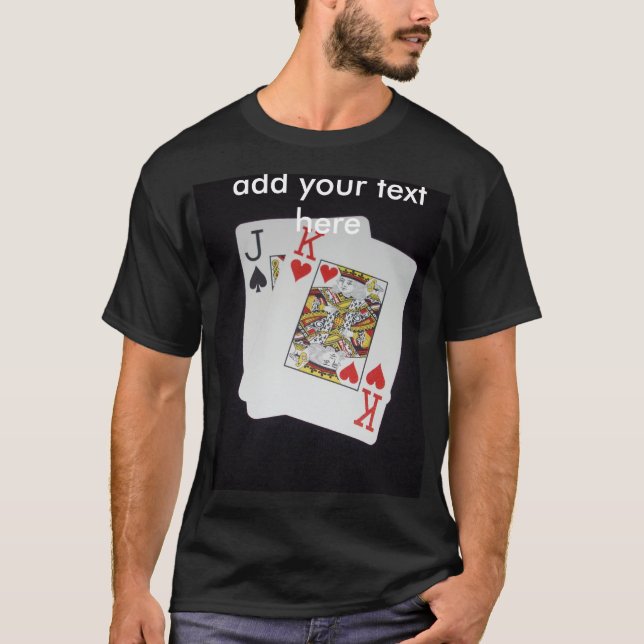 Jack- und Königskarte für Poker, T-Shirt (Vorderseite)