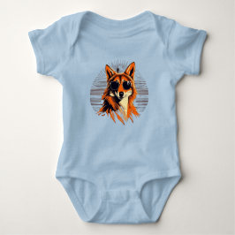 Jackal mit Sonnenbrille in der Sonnenuntergang Ges Baby Strampler
