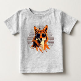 Jackal mit Sonnenbrille in der Sonnenuntergang Ges Baby T-shirt