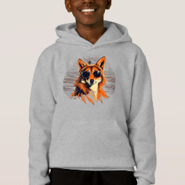 Jackal mit Sonnenbrille in der Sonnenuntergang Ges Hoodie
