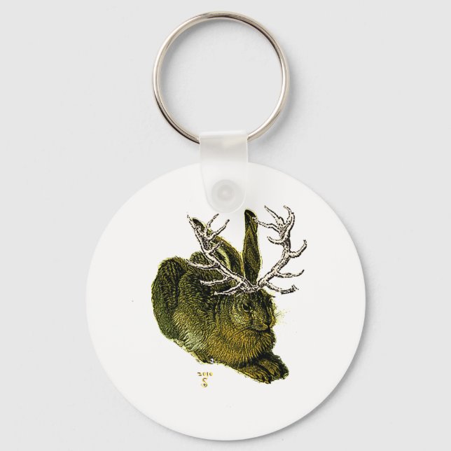 Jackalope aus dem 16. Jahrhundert Schlüsselanhänger (Vorderseite)