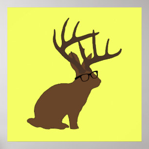 jackalope avec affiche de lunettes