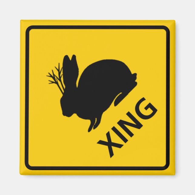 Jackalope Crossing Highway Sign Magnet (Vorne)