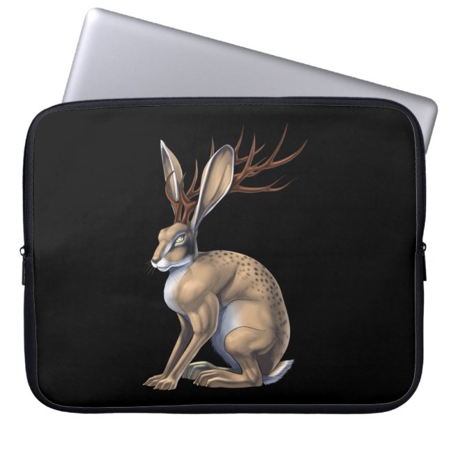 Jackalope Cryptid Animal Laptopschutzhülle (Vorderseite)