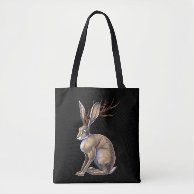 Jackalope Cryptid Animal Tasche (Vorderseite)
