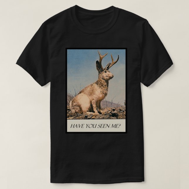 Jackalope hast du mich gesehen T-Shirt (Design vorne)